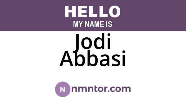 Jodi Abbasi