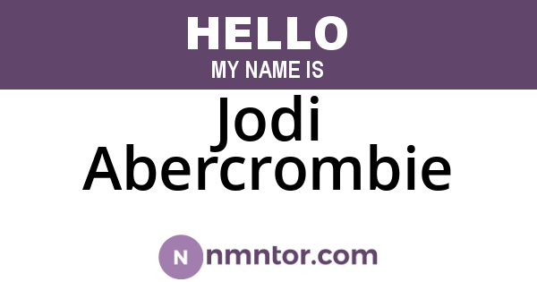 Jodi Abercrombie