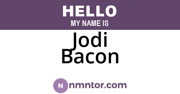 Jodi Bacon