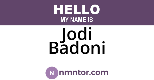 Jodi Badoni