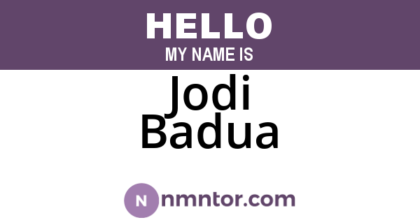 Jodi Badua