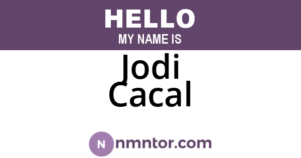 Jodi Cacal