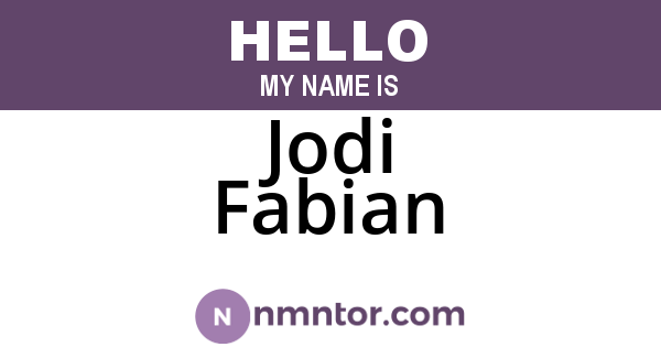 Jodi Fabian