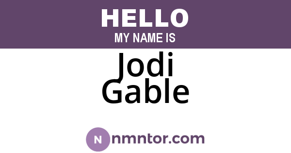Jodi Gable