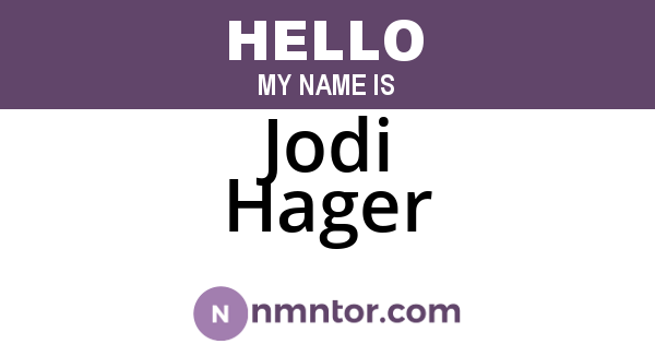 Jodi Hager