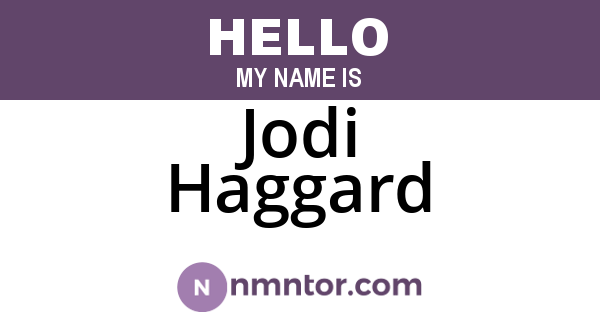 Jodi Haggard