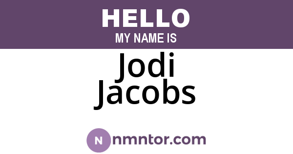 Jodi Jacobs
