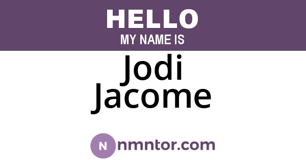 Jodi Jacome