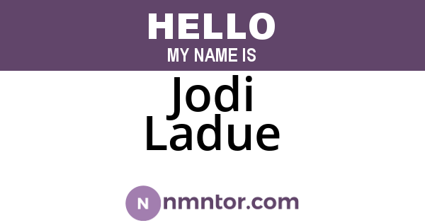 Jodi Ladue
