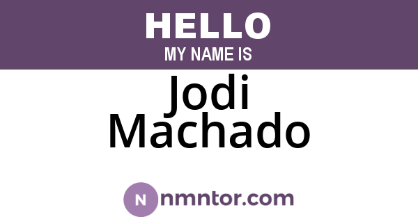 Jodi Machado