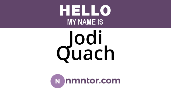 Jodi Quach