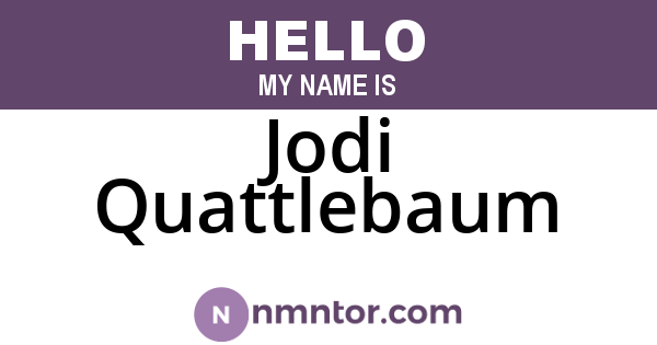 Jodi Quattlebaum