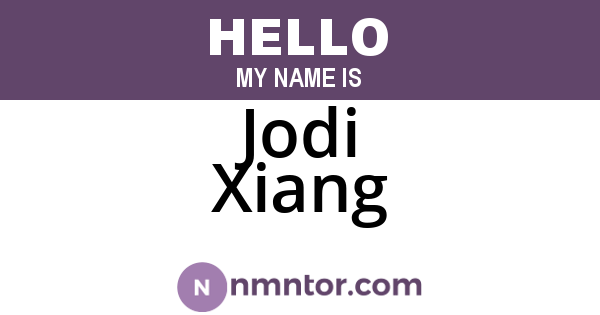 Jodi Xiang