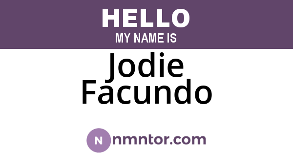 Jodie Facundo