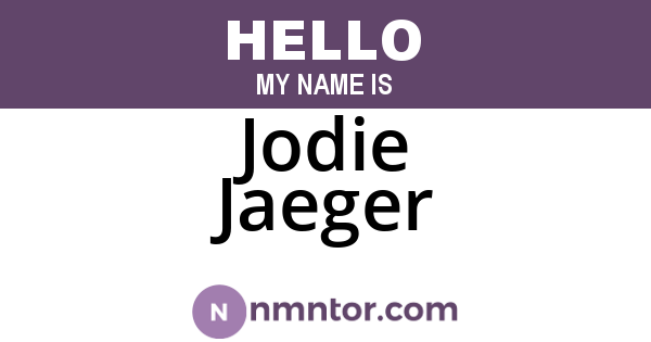 Jodie Jaeger