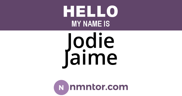 Jodie Jaime