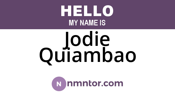Jodie Quiambao