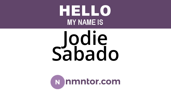Jodie Sabado