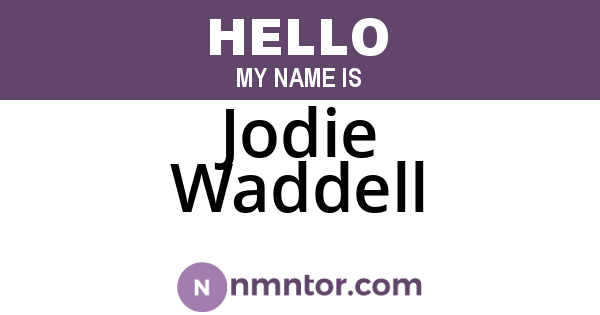 Jodie Waddell