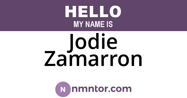 Jodie Zamarron