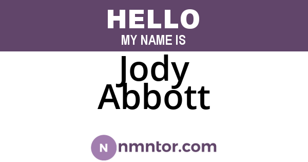 Jody Abbott