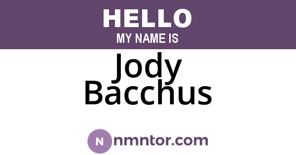 Jody Bacchus