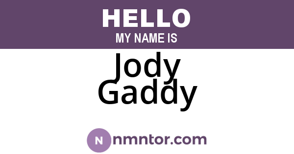 Jody Gaddy