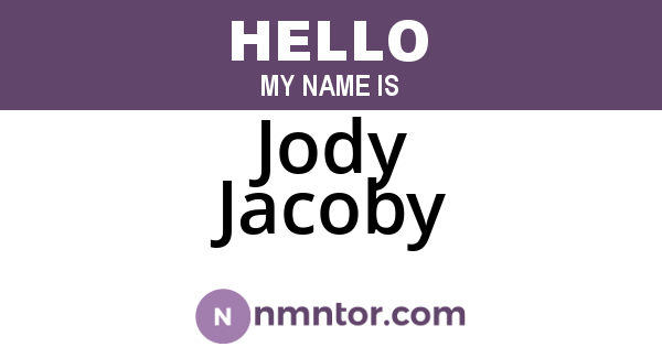 Jody Jacoby