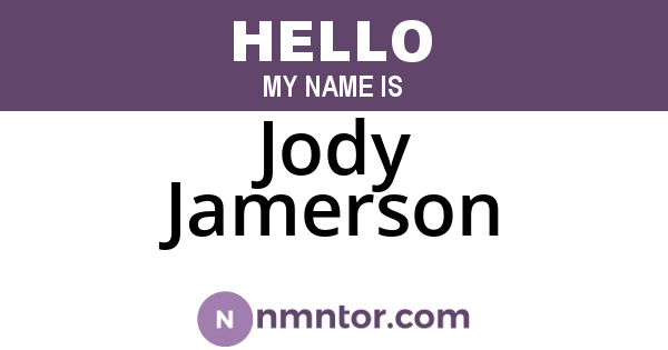 Jody Jamerson