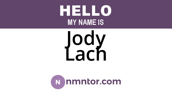 Jody Lach