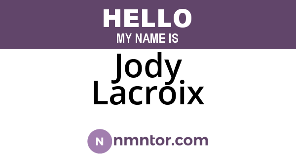 Jody Lacroix