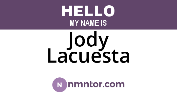Jody Lacuesta