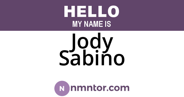 Jody Sabino