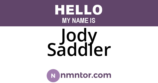 Jody Saddler