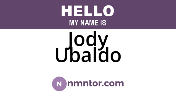Jody Ubaldo