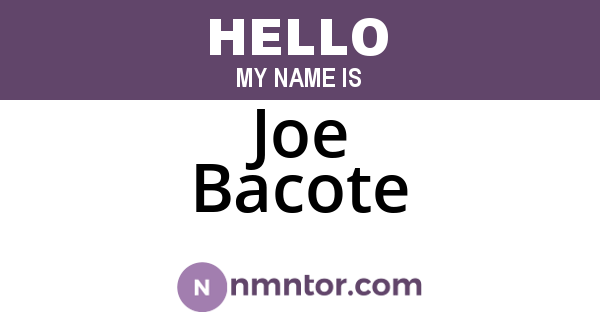 Joe Bacote