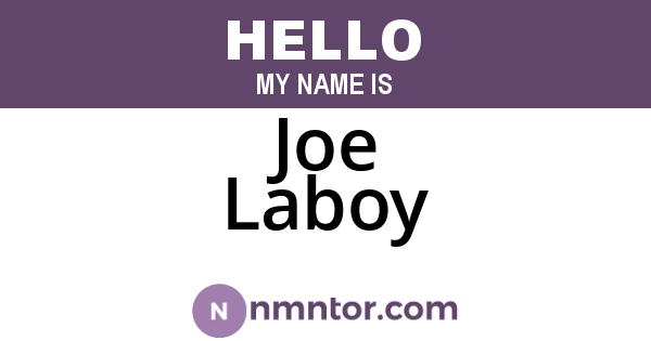 Joe Laboy