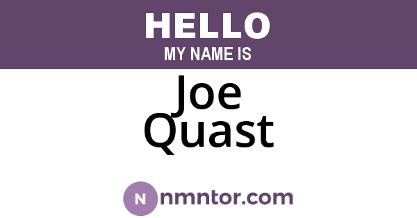 Joe Quast