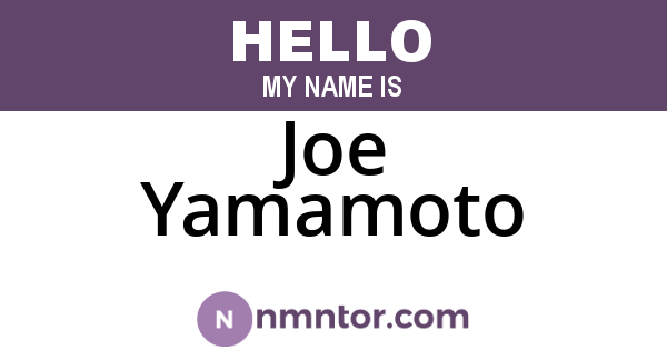 Joe Yamamoto