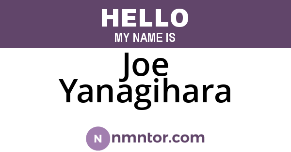 Joe Yanagihara