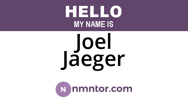 Joel Jaeger