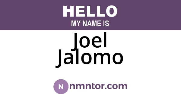 Joel Jalomo
