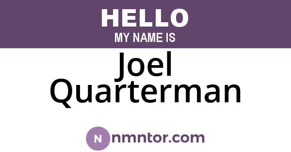 Joel Quarterman