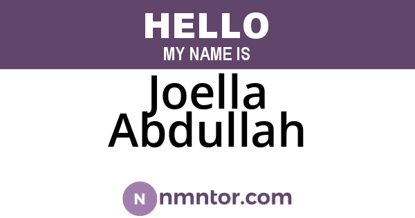 Joella Abdullah