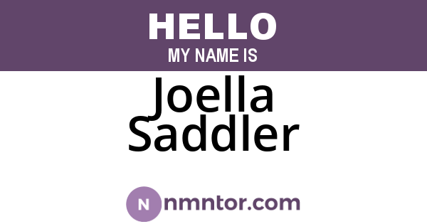 Joella Saddler