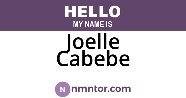 Joelle Cabebe