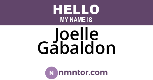Joelle Gabaldon