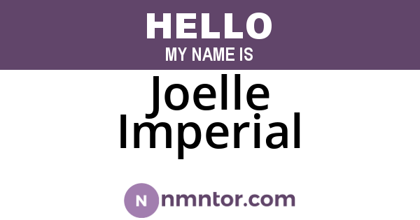 Joelle Imperial