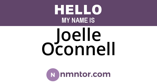 Joelle Oconnell