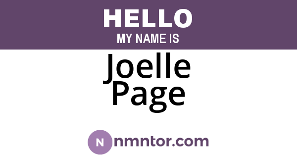 Joelle Page